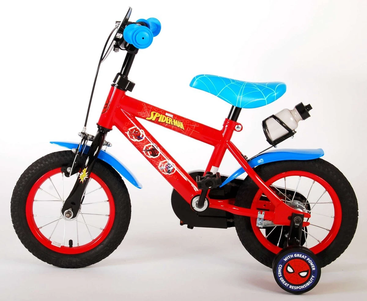 Volare Spider-Man Kinderfiets - Jongens - 12 Inch - Blauw/Rood 12 Volare Spider-Man Kinderfiets - Jongens - 12 Inch - Blauw/Rood - Afbeelding 12