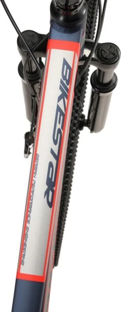 Bikestar 24 Inch 21 Speed Hardtail MTB Sport, Blauw / Rood -Fiets Verkoop Winkel 468x1200