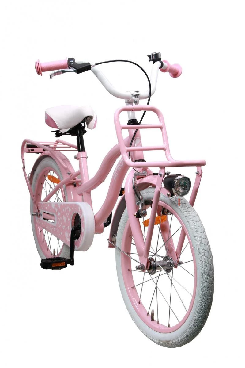 Amigo Lovely - Kinderfiets 18 Inch - Meisjes - Roze 2 Amigo Lovely - Kinderfiets 18 Inch - Meisjes - Roze - Afbeelding 2