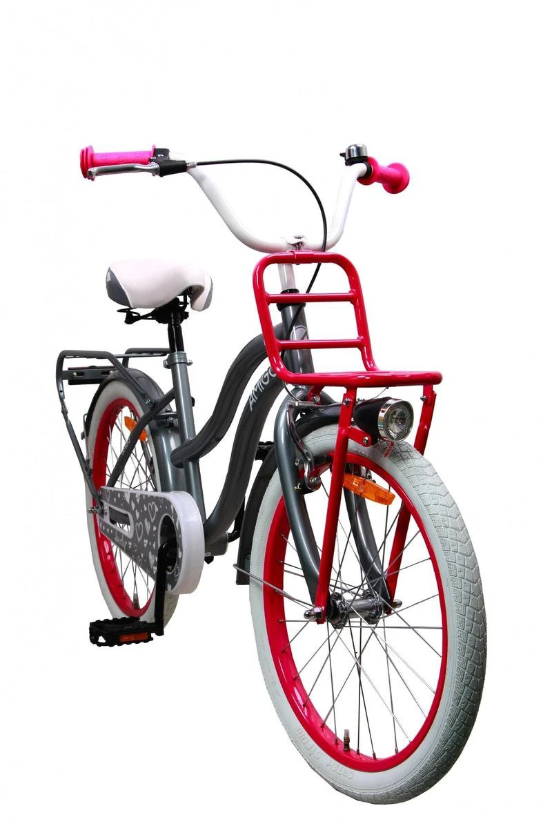 Amigo Lovely - Kinderfiets 20 Inch - Meisjes - Grijs 2 Amigo Lovely - Kinderfiets 20 Inch - Meisjes - Grijs - Afbeelding 2