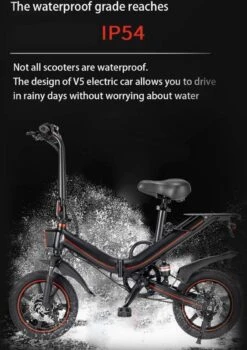 OUXI - V5 - 16 Inch - Elektrische Fiets - E Bike - Elektrische Vouwfiets - APP IOS/ Android - 500W Motor - 15Ah Lithuim Ion Batterij - Zwart -Fiets Verkoop Winkel 847x1200 1