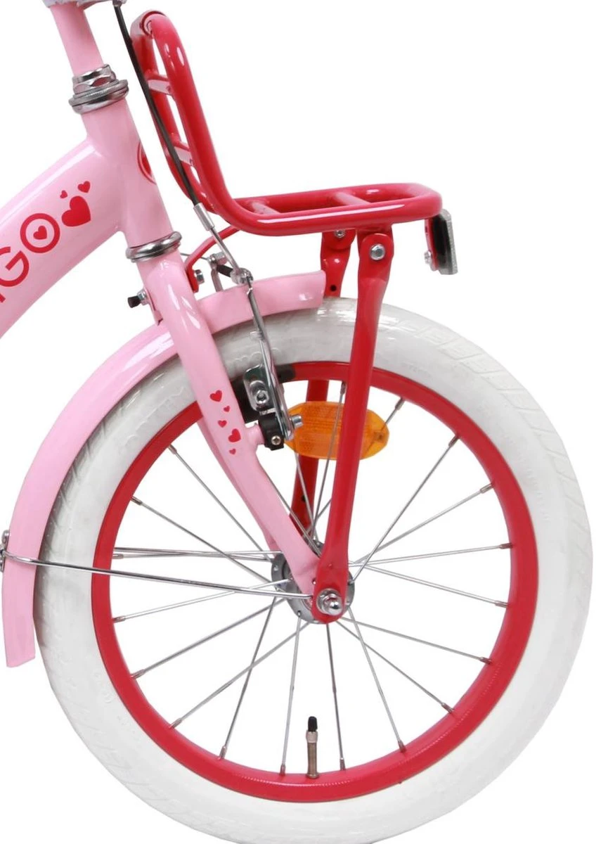 Amigo Sweetheart Meisjesfiets - Kinderfiets 16 Inch - Roze 3 Amigo Sweetheart Meisjesfiets - Kinderfiets 16 Inch - Roze - Afbeelding 3