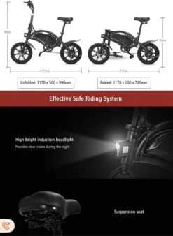 Matrix E Bike - Kugoo B2 Pro - Elektrische Opvouwbare Fiets/step 14 Inch 400W - Met Trappers - Snelheid Max. 45 Km/u -Fiets Verkoop Winkel 878x1200