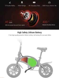 Matrix E Bike - Kugoo B2 Pro - Elektrische Opvouwbare Fiets/step 14 Inch 400W - Met Trappers - Snelheid Max. 45 Km/u -Fiets Verkoop Winkel 906x1200