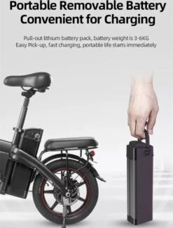 F-Wheel DYU A5 - Elektrische Vouwfiets - E Bike - 14 Inch - 7.5 Ah - 25km/u - Zwart -Fiets Verkoop Winkel 916x1200