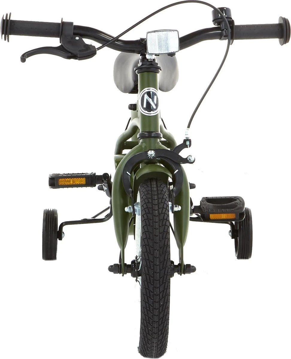 Nogan Harley - Kinderfiets - Jongensfiets - 12 Inch - Leger Groen 5 Nogan Harley - Kinderfiets - Jongensfiets - 12 Inch - Leger Groen - Afbeelding 5